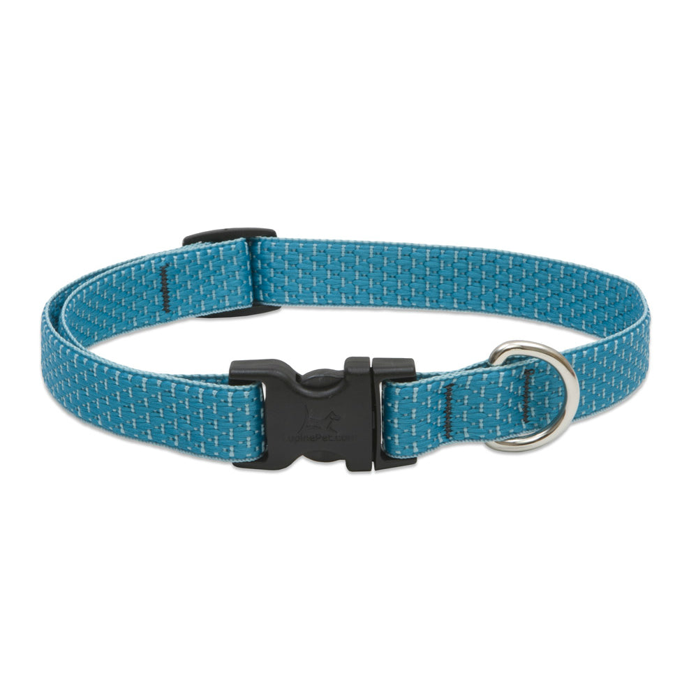 Lupine 36301 ECO Adjustable Collar for Small Dogs, Tropical Sea, 3/4" x 9-14"