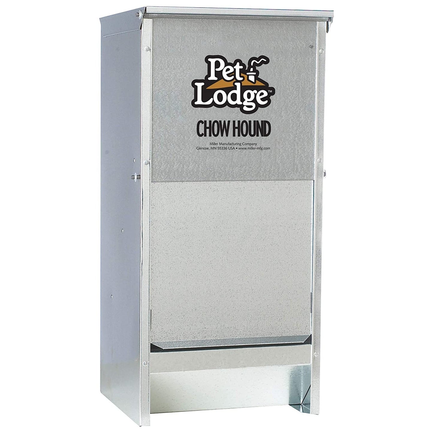 Pet Lodge CH12 Chow Hound Pet Feeder, Galvanized Steel, 12 Lb