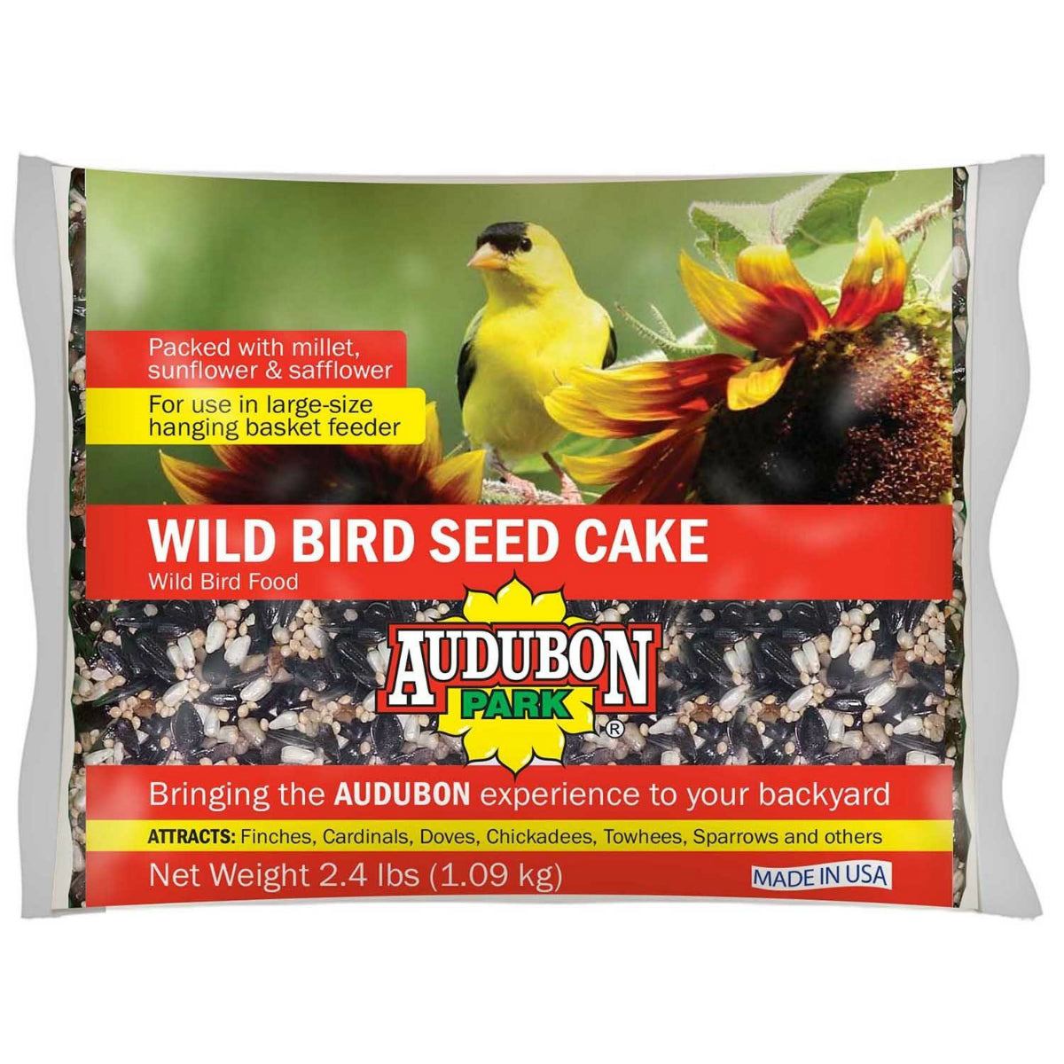 Audubon Park 11930 Wild Bird Seed Cake Bird Food, 2.4 Lbs