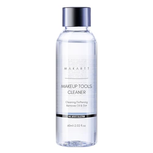 Makartt Makeup Brush Cleaner for Cleaning Makeup Brushes,Sponges and Powder Puff,Makeup Tool Solution-Deep Cleaning & Hypoallergenic,Removes Makeup Cosmetic Residue Cruelty Free(2.02 fl oz)