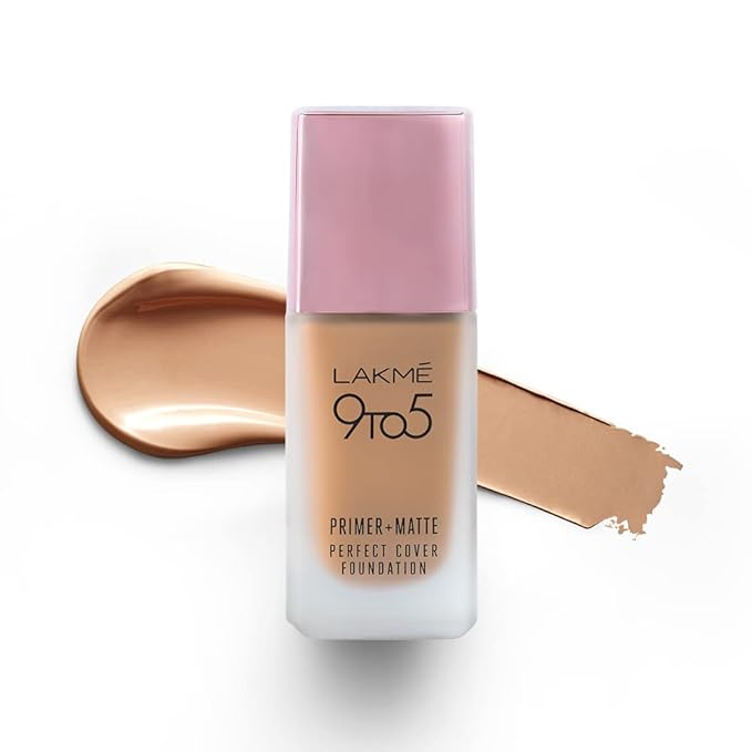 LAKMÉ 9To5 Primer + Matte Perfect Cover Foundation, N260 Neutral Honey - 25 ml