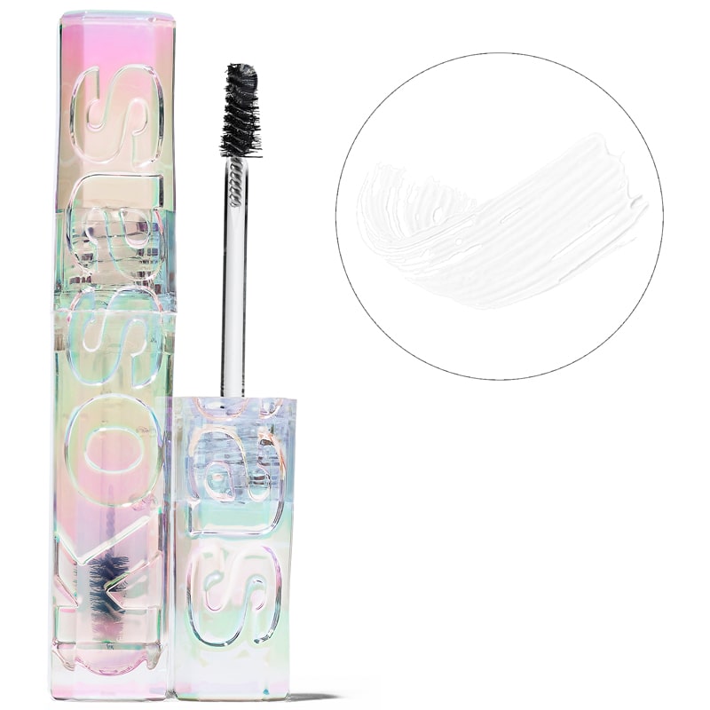 Kosas Cosmetics Air Brow Fluff & Hold Treatment Gel - Clear (3.7 g) with product smear in circle