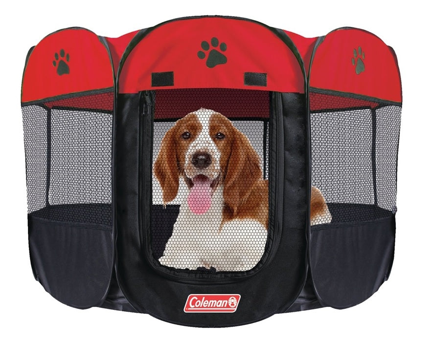 Coleman CPP-001LG Water Resistant Pet Playpen, Red