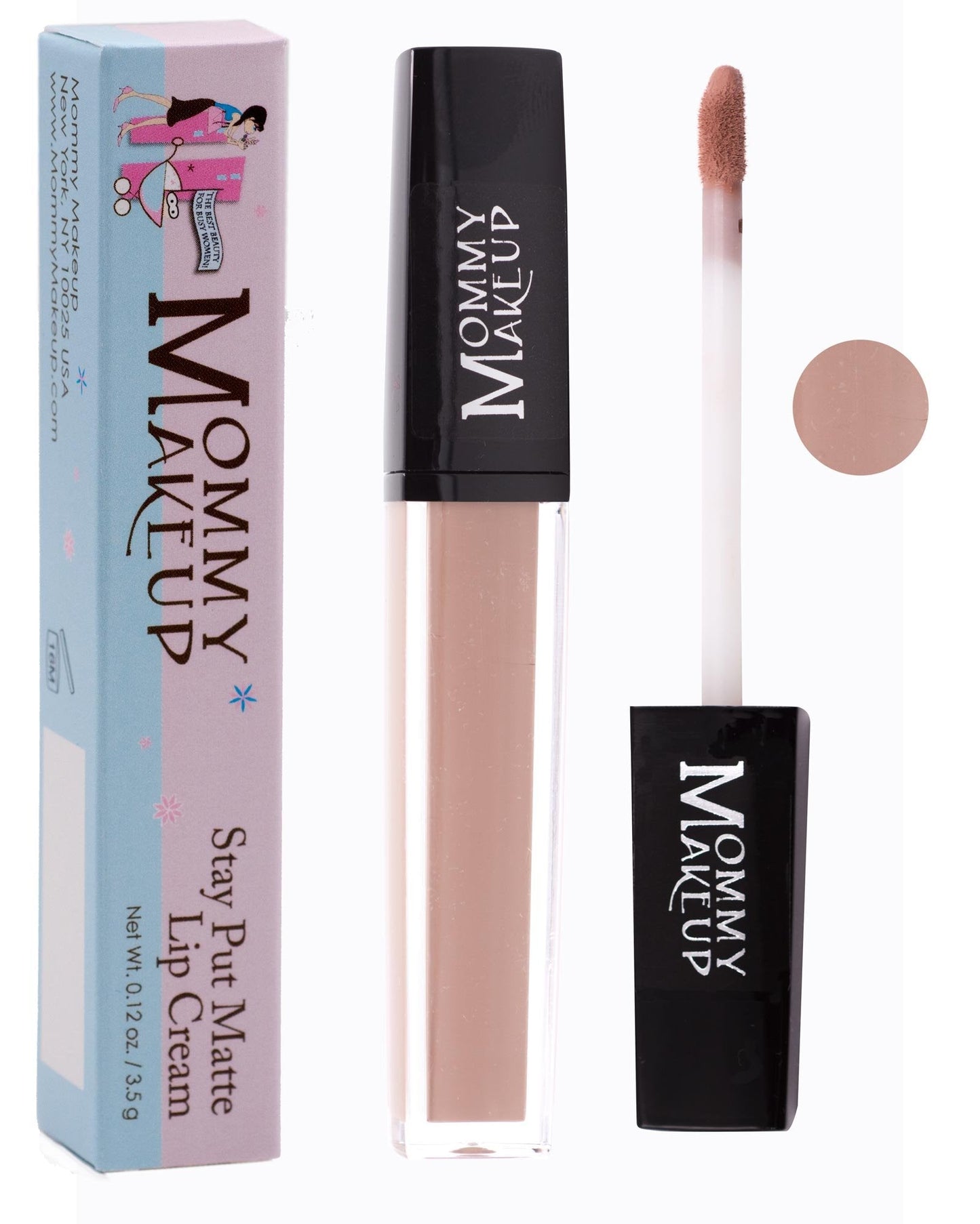 Mommy Makeup Stay Put Matte Lip Cream | Kiss Proof Lipstick in Twiggy (A Sandy Pink Beige) Transfer Proof, Smudge Proof, Waterproof, Non Drying, Long Wear Lipstick