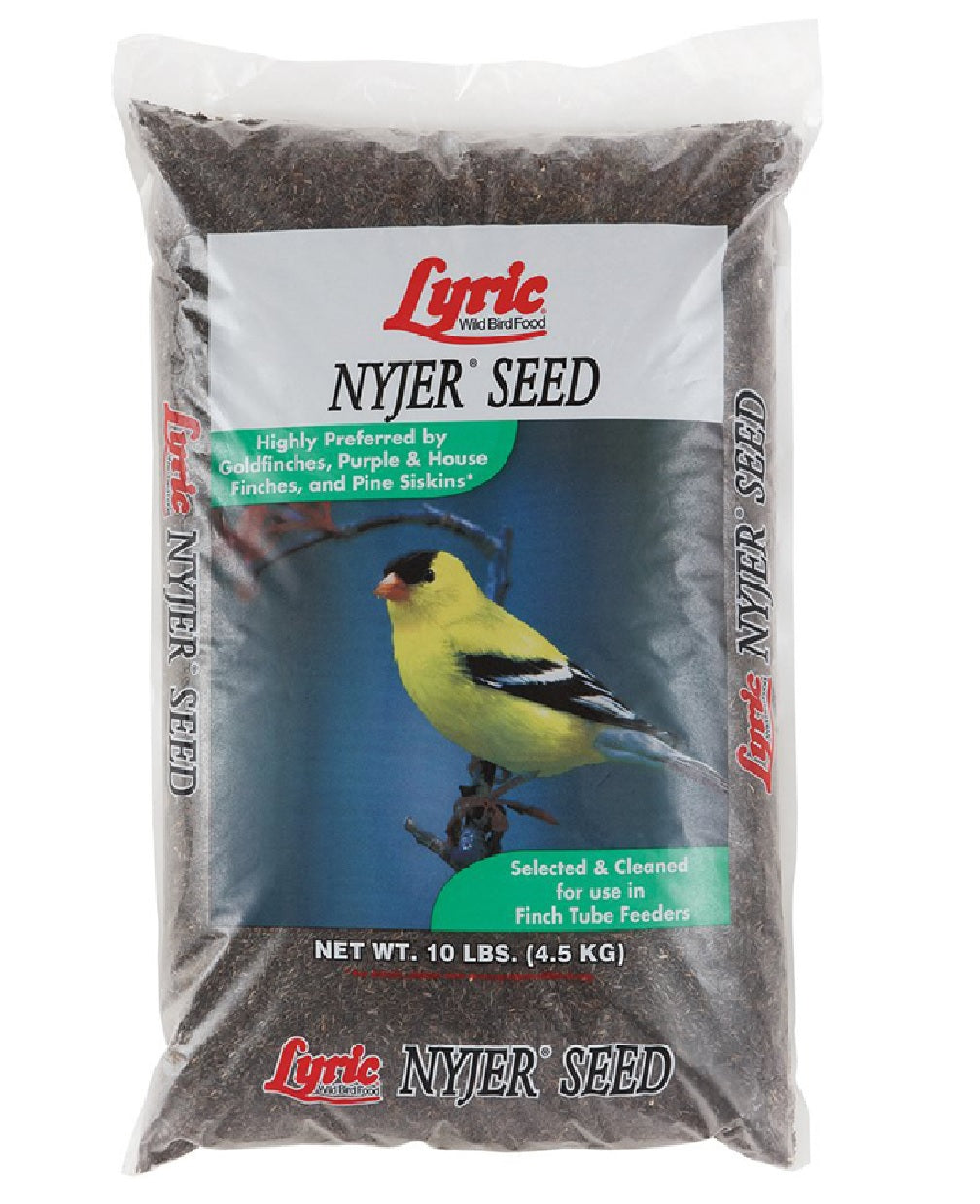 Lyric 26-47427 Premium Nyjer Seed Wild Bird Food for Finches, 10 Lbs