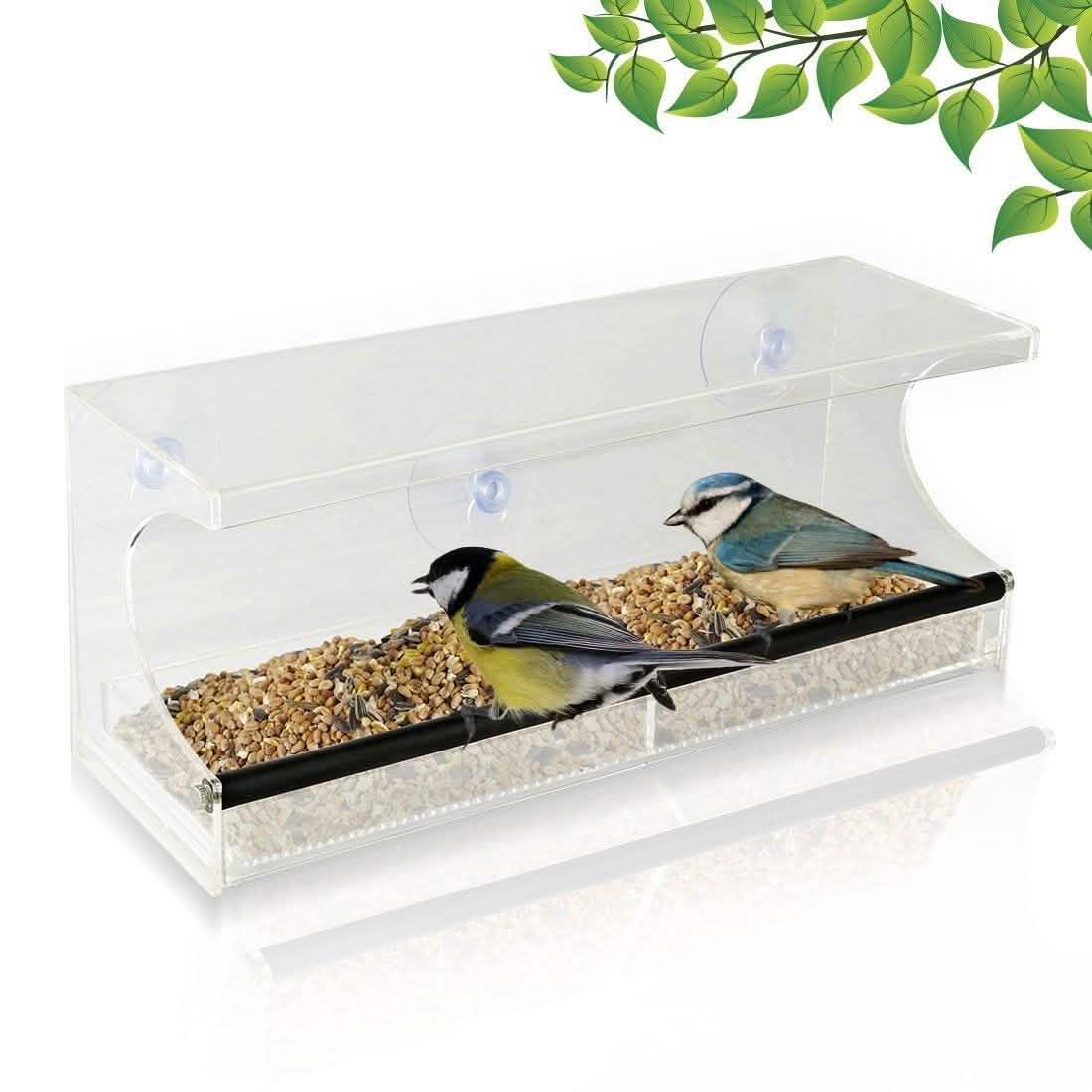 See-Through Acrylic Window Bird Feeder