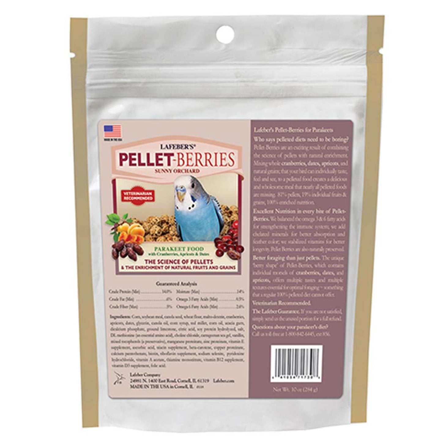 Lafeber Company Pellet-Berries Sunny Orchard Parakeet Food 10 oz