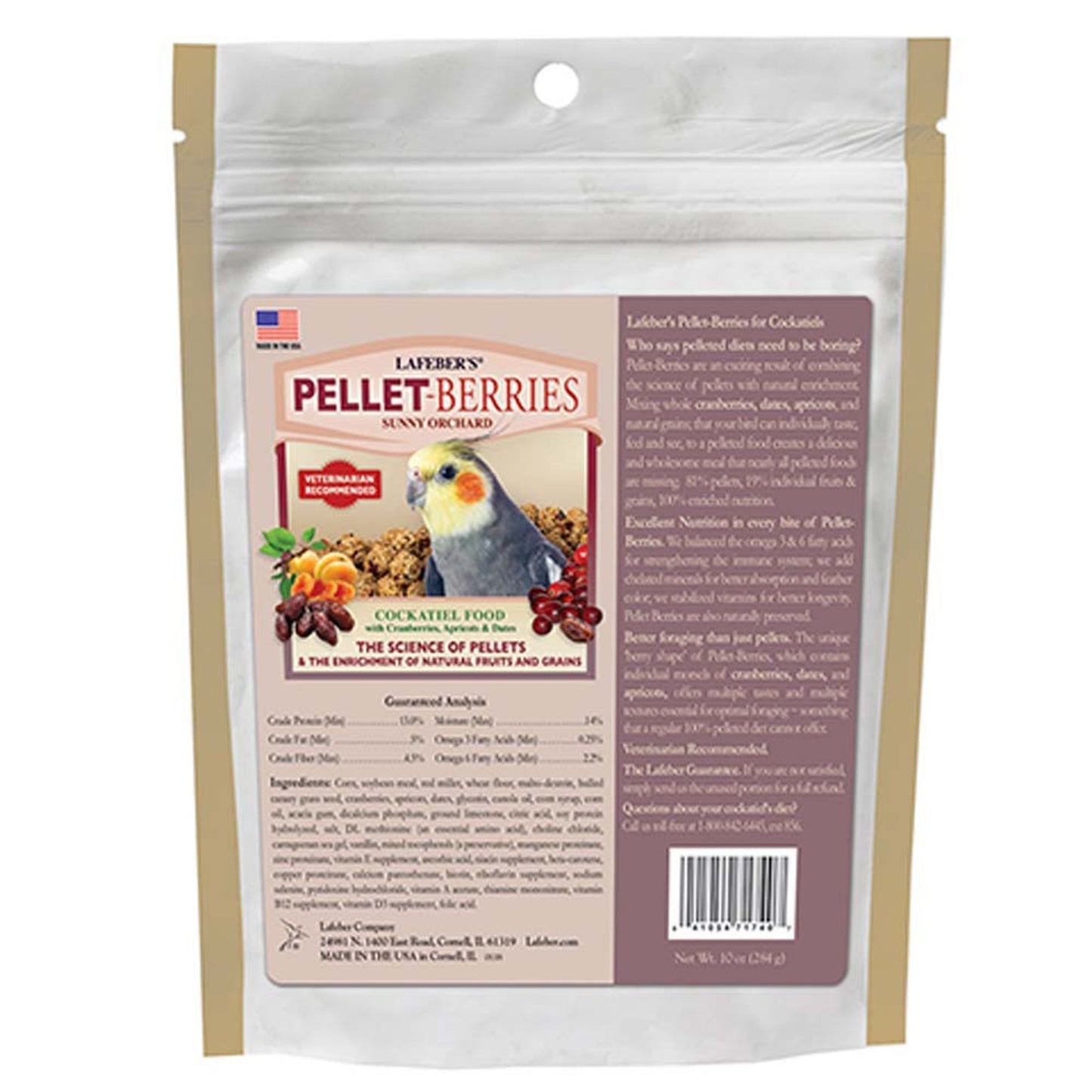 Lafeber Company Pellet-Berries Sunny Orchard Cockatiel Food 10 oz