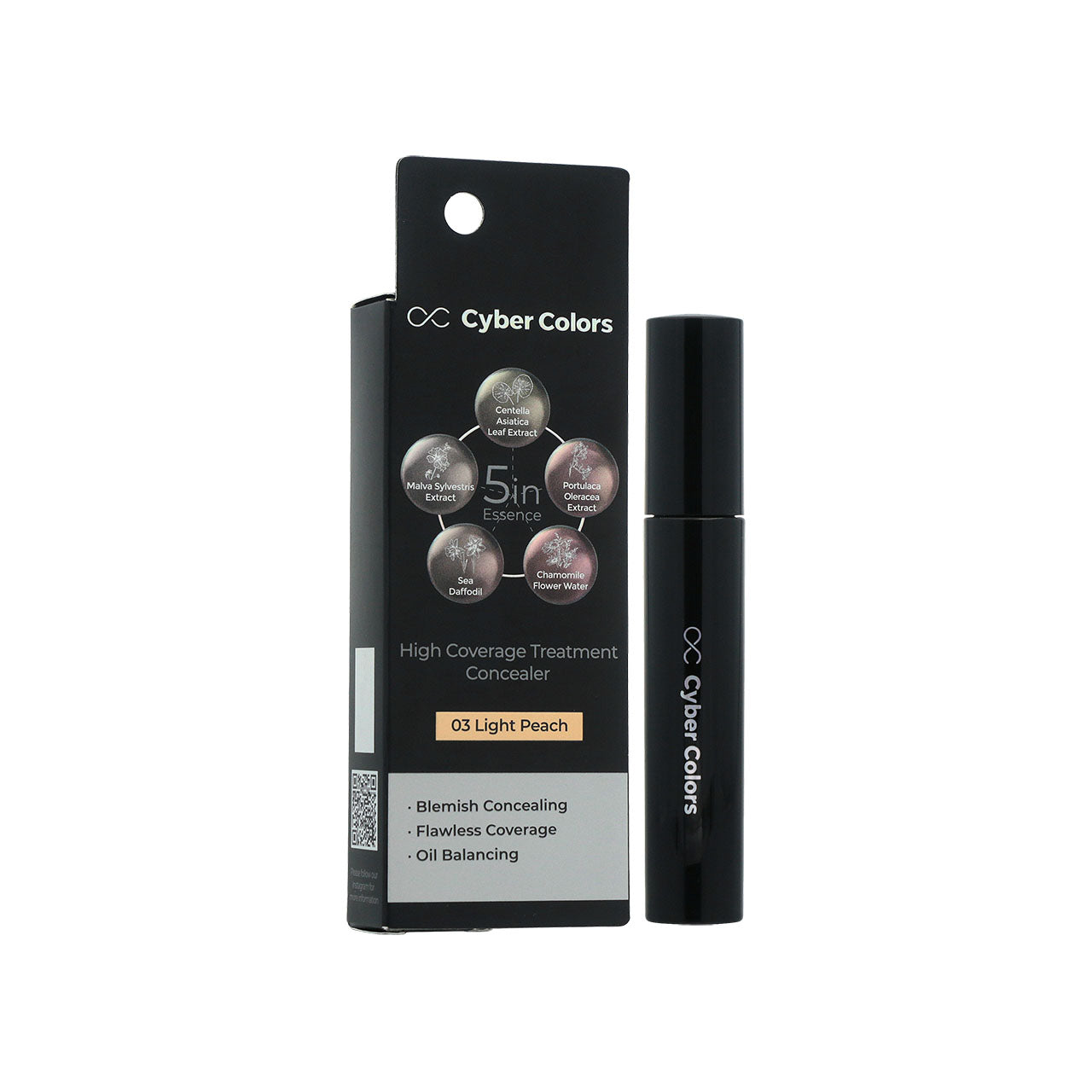 Cyber Colors High Coverage Treatment Concealer #03 Light Peach 4.4ml