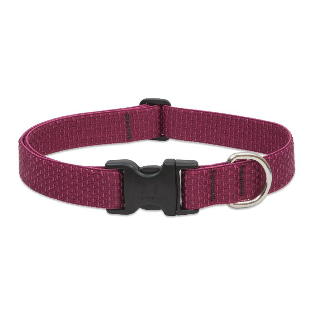 Lupine 36952 ECO Adjustable Collar for Medium Dogs, Berry Pattern, 1" x 12-20"