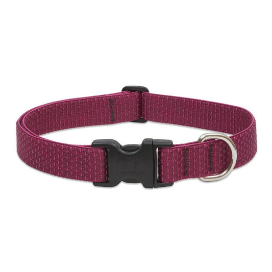 Lupine 36952 ECO Adjustable Collar for Medium Dogs, Berry Pattern, 1" x 12-20"