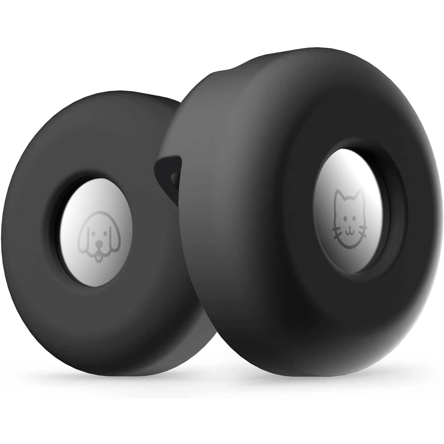 2-Pack: Air tag Dog Collar Holder Pet Supplies Black/Black - DailySale