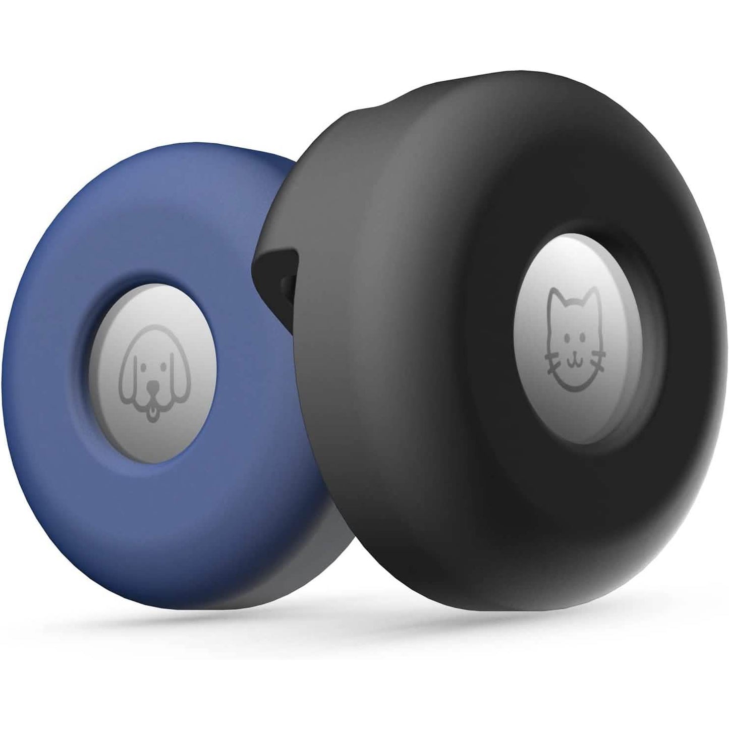 2-Pack: Air tag Dog Collar Holder Pet Supplies Black/Blue - DailySale