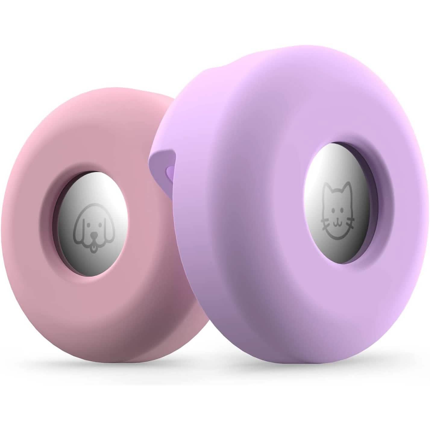 2-Pack: Air tag Dog Collar Holder Pet Supplies Purple/Pink - DailySale