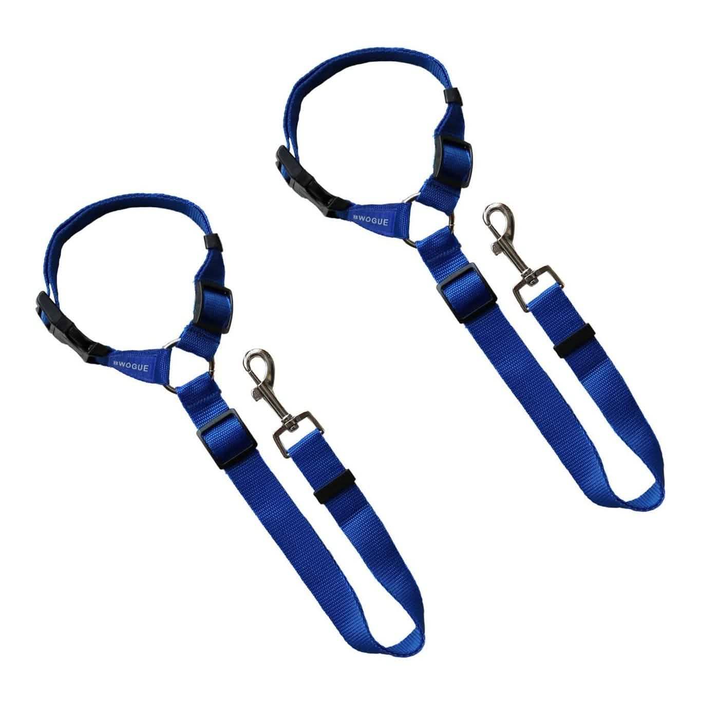 2-Pack: Bwogue Dog and Cat Safety Seat Belt Pet Supplies Blue - DailySale