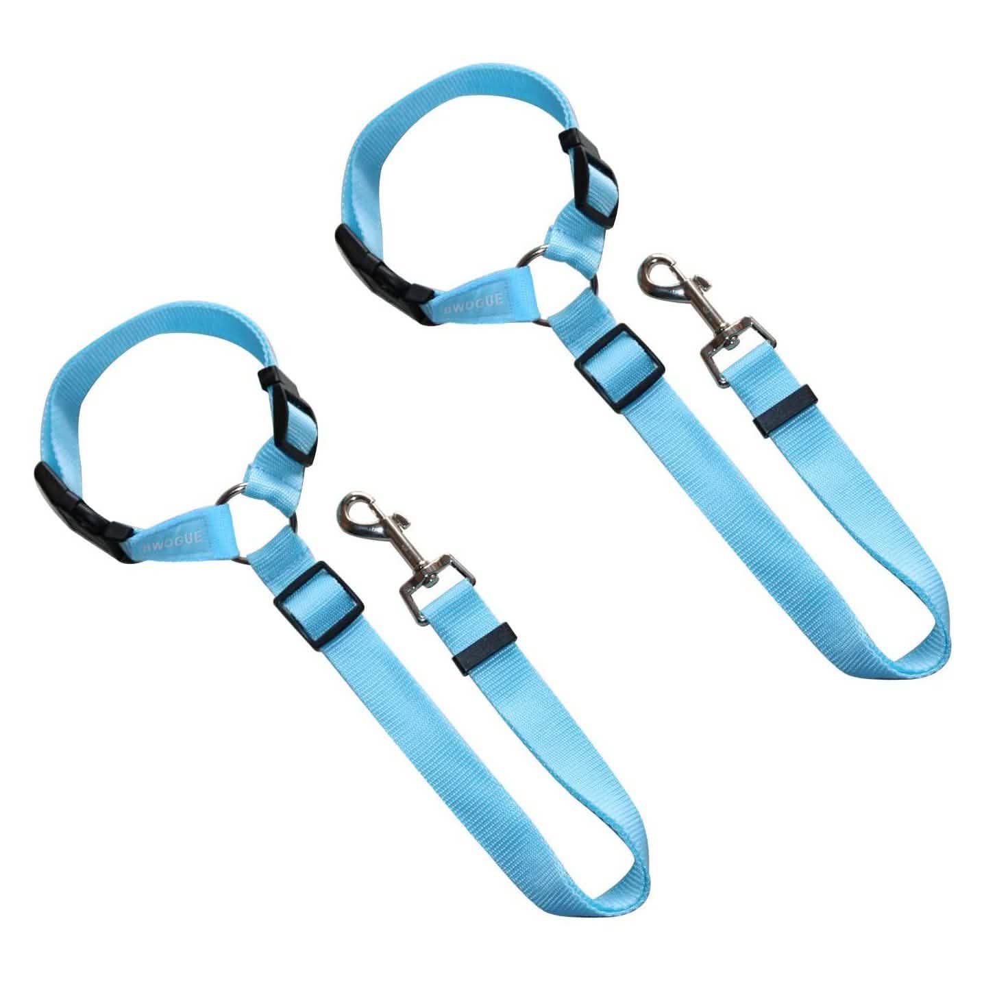 2-Pack: Bwogue Dog and Cat Safety Seat Belt Pet Supplies Light Blue - DailySale