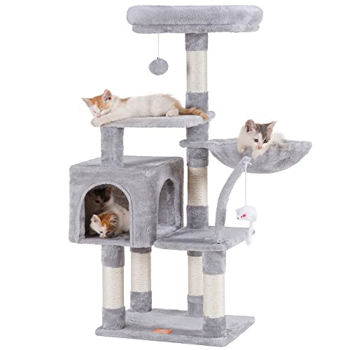 Cat Tree with Toy, Cat Tower condo for Indoor Cats, Cat House with Padded Plush Perch