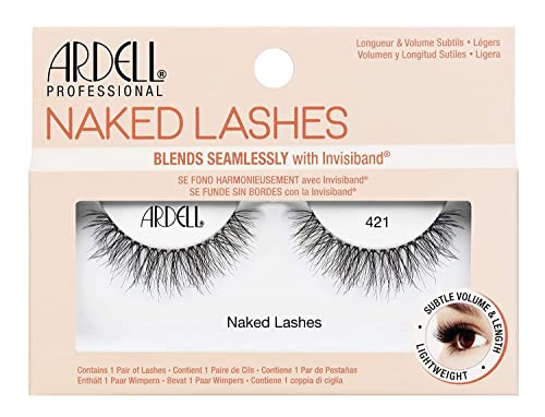 Ardell False Lashes, Naked Lashes 421 with Invisiband, 4 pairs