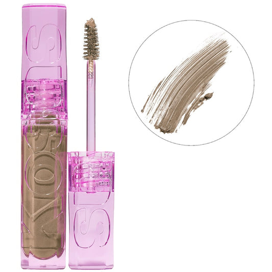 Kosas Cosmetics Air Brow Fluff & Hold Treatment Gel (Taupe, 3.7 g) with color smear