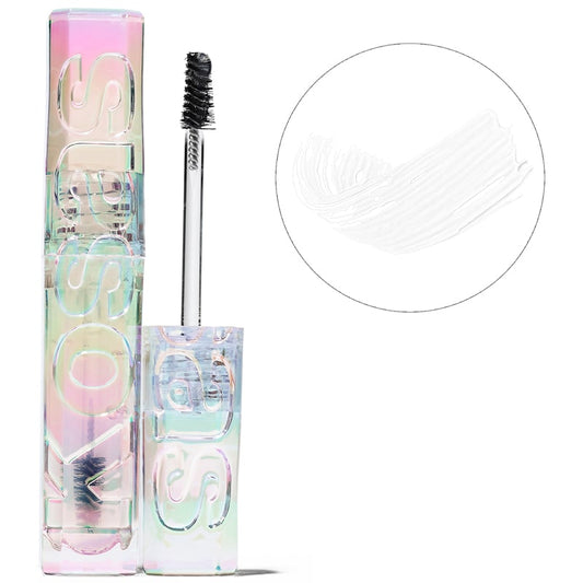 Kosas Cosmetics Air Brow Fluff & Hold Treatment Gel - Clear (3.7 g) with product smear in circle