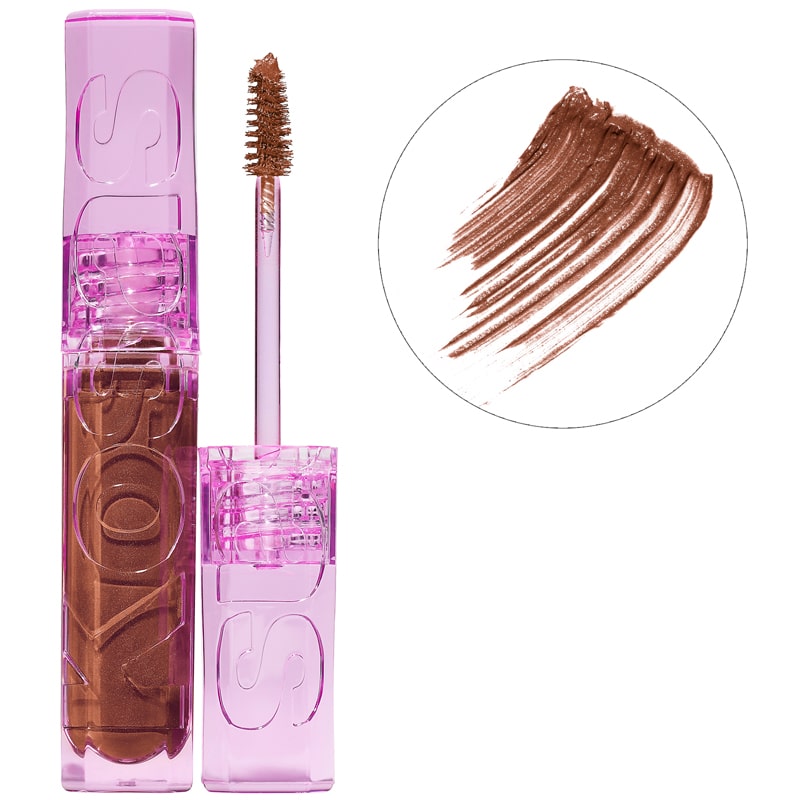 Kosas Cosmetics Air Brow Fluff & Hold Treatment Gel (Auburn, 3.7 g) with color smear