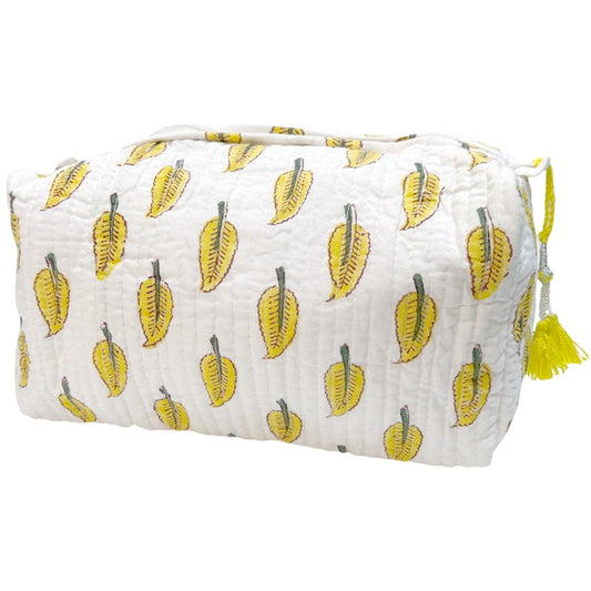 Golden Leaves Cosmetic Bag