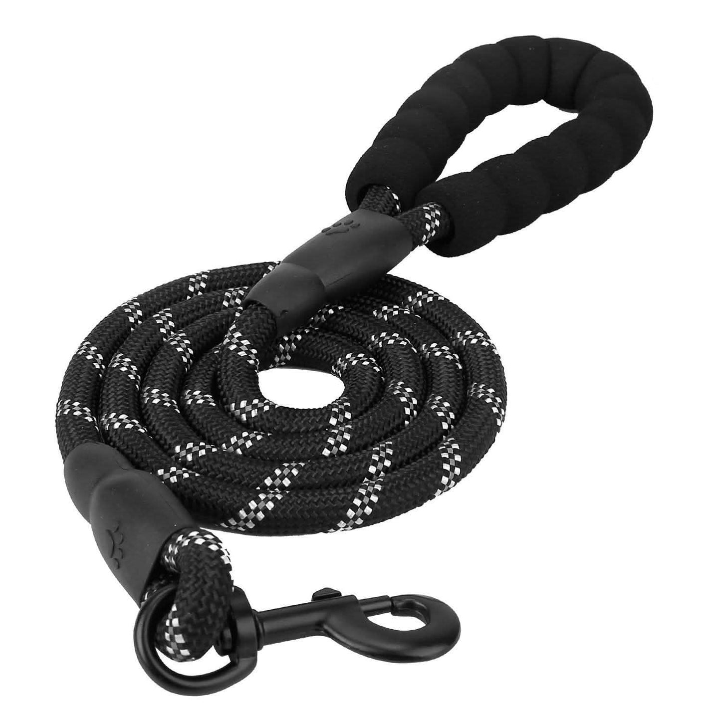 5 Ft. Dog Leash with Foam Handle Pet Supplies Black - DailySale