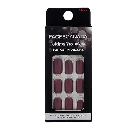 Faces Canada Ultime Pro Splash Instant Manicure 16 Pcs Press On Nail Extensions