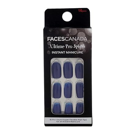 Faces Canada Ultime Pro Splash Instant Manicure 16 Pcs Press On Nail Extensions