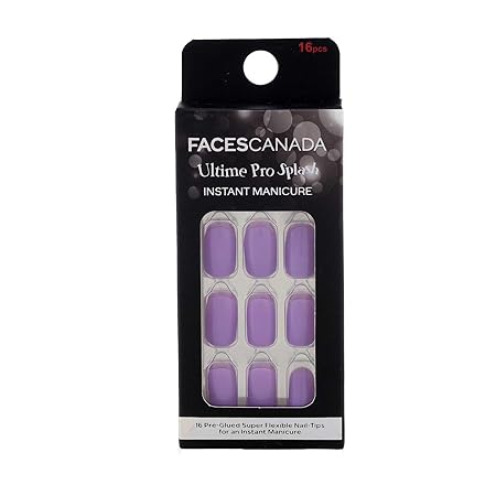Faces Canada Ultime Pro Splash Instant Manicure 16 Pcs Press On Nail Extensions