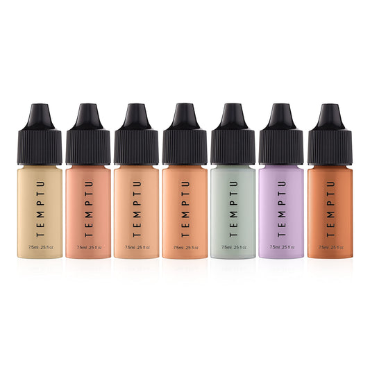 TEMPTU Perfect Canvas Airbrush Color Correctors Starter Set: Long-Wear, High-Performance Airbrush Color Correctors | Weightless Color Correction For Skin Discoloration | 7 Shades
