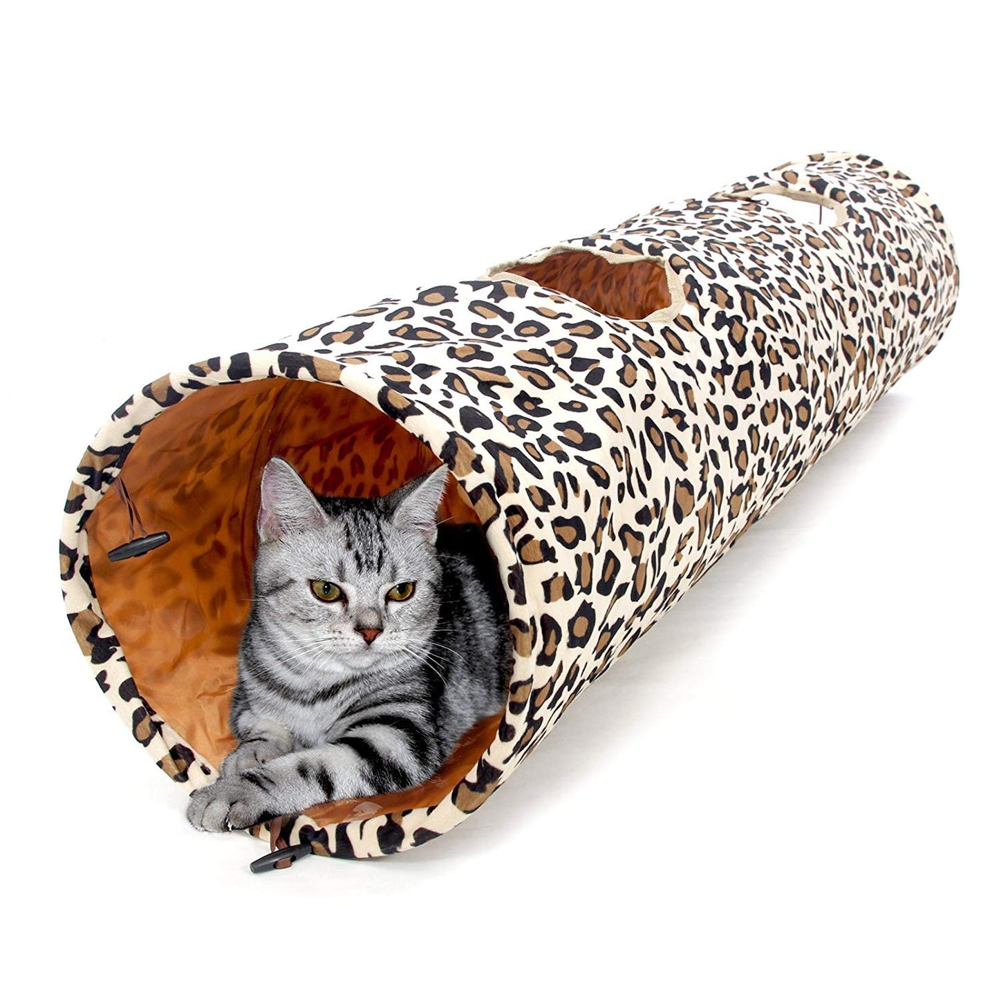 Cat Toys Collapsible Tunnel Dog Tube for Fat Cat,Rabbits,Dogs Length 51" Diameter 12"