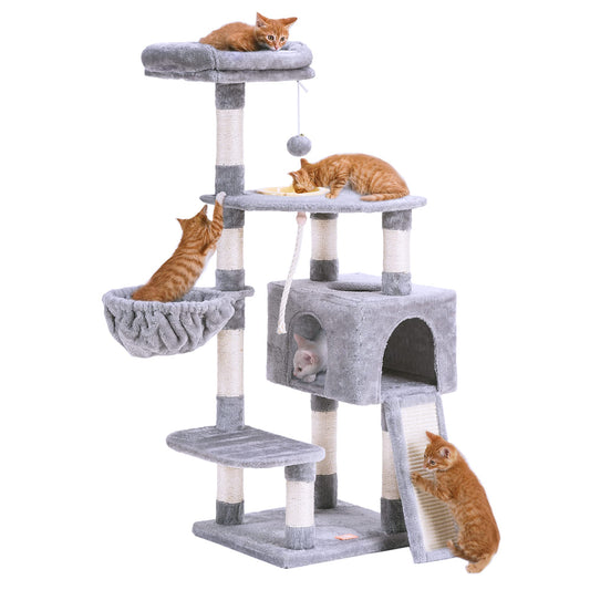 Cat Tree Cat Tower for Indoor Cats Multi-Level Cat Furniture Condo with Feeding Bowl