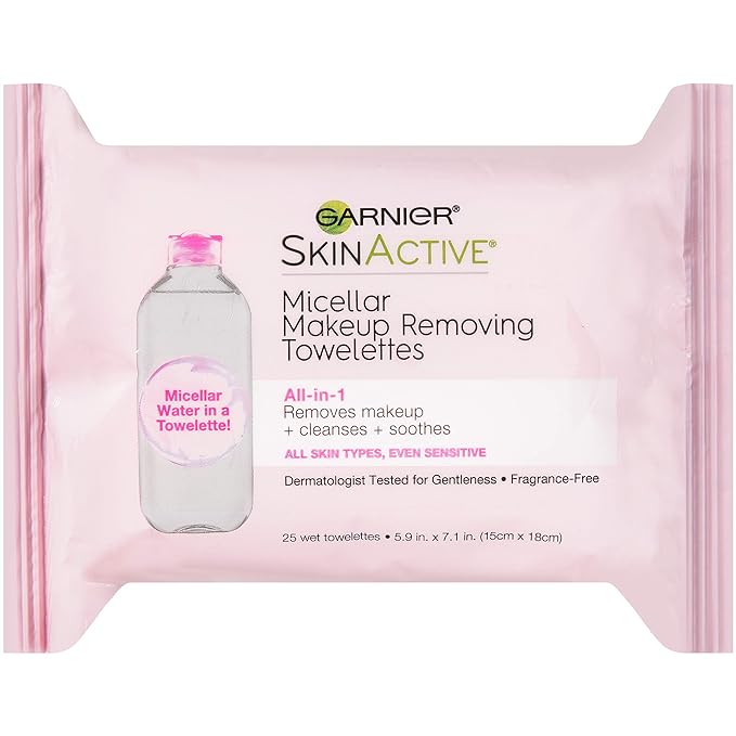 Garnier SkinActive Micellar Makeup Removing Towelettes - Pack of 25