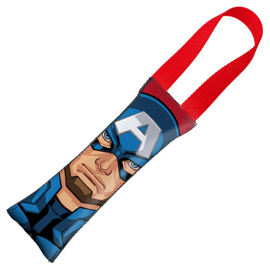 Captain America Marvel Squeaky Tug Dog Toy
