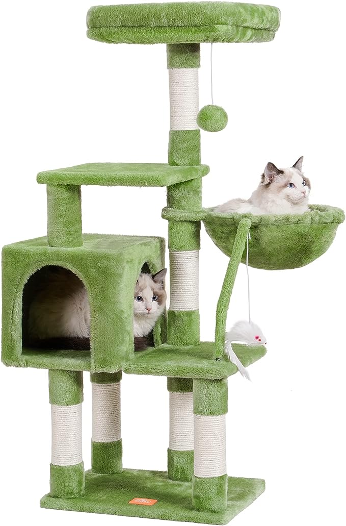 Cat Tree with Toy, Cat Tower condo for Indoor Cats, Cat House with Padded Plush Perch