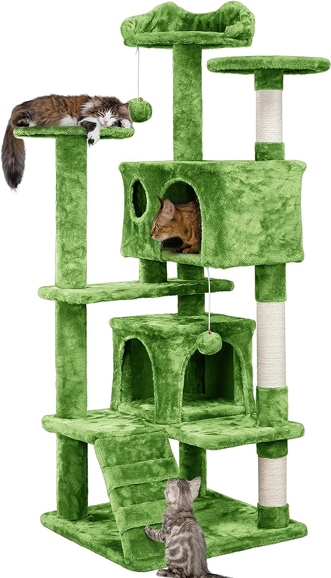 54in Cat Tree Tower Condo Furniture Scratch Post for Kittens Pet House Play