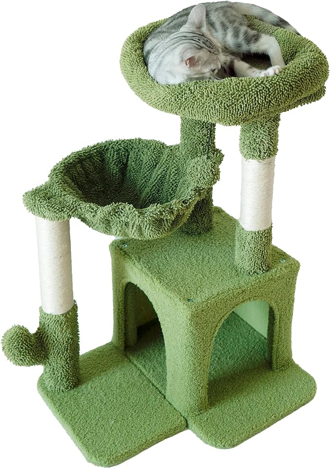 Cat Tree 4 in 1 Cat Scratching Post Featuring with Cat Self