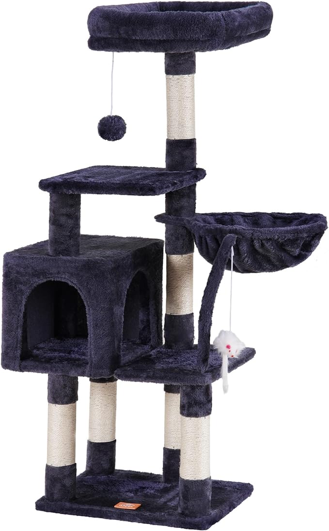 Cat Tree with Toy, Cat Tower condo for Indoor Cats, Cat House with Padded Plush Perch