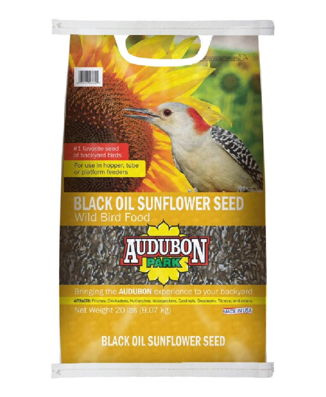 Audubon Park 11286 Black Oil Sunflower Seed Wild Bird Food, 20 Lbs