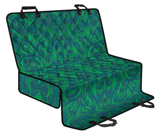 Maori Green Fern Dog Car Seat Covers