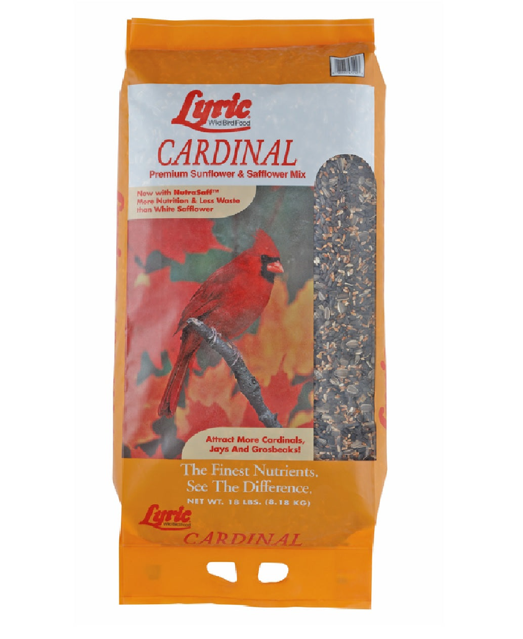 Lyric 26-47386 Cardinal Premium Sunflower/Safflower Mix Wild Bird Food, 18 Lb