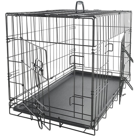 Paws & Pals Double Door Wire Dog Crate with Tray