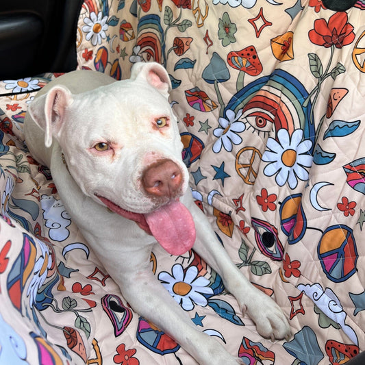 Peace And Love Dog Car Seat Covers