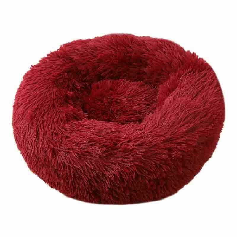 Soft Winter Warm Plush Calming Pet Bed Pet Supplies Wine S - DailySale